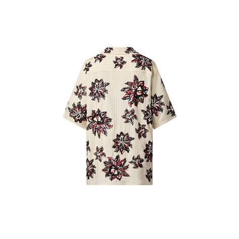 Sequin Flowers Bowling Shirt .